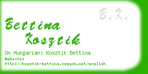 bettina kosztik business card